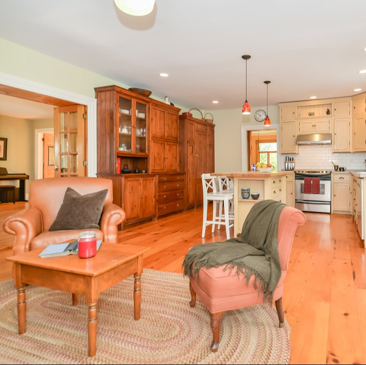 Bright country kitchen staged for sale