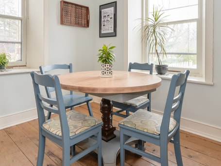 Painted dining room table in stylish Elora